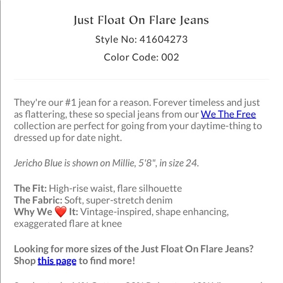 free people just float on flare jeans - Picture 6 of 8